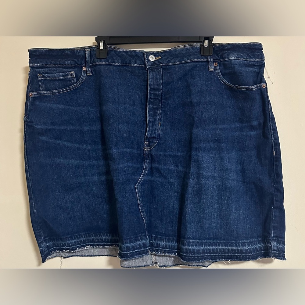 Old Navy High Rise Jean Skirt Size 26 Blue Denim Tonya Mini Button Fly
